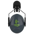 Sonis 1 Helmet Mounted Cup/Ex-Vis Green Plate Ear Defenders Grey - Indigo Supplies Ltd