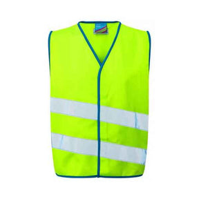 Kids NEONSTARS Hi-Vis Waistcoat Lime Green - Indigo Supplies Ltd