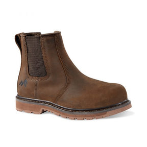 Rock Fall RF951 Ruby Ladies Safety Chelsea Boot S3 HRO SRA Brown - Indigo Supplies Ltd