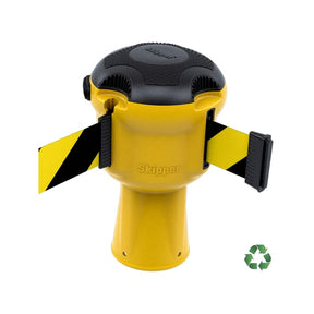Skipper01-YBY Retractable Unit Yellow + Black/Yellow Tape - Indigo Supplies Ltd