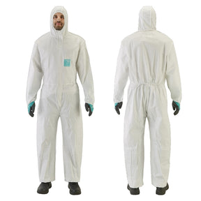 Ansell 2000 Standard Model 129 Alphatec Chem Coverall White - Indigo Supplies Ltd