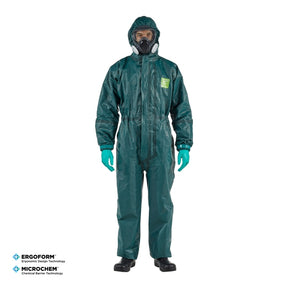 Ansell 4000 Standard Model 111 Alphatec Chem Coverall Green - Indigo Supplies Ltd