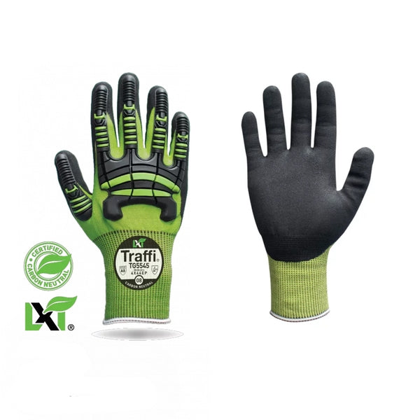 Traffisafe TG5545 Nitrile.impact Gloves Green (Pack 5 Pairs) - Indigo Supplies Ltd