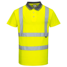 Portwest S477 High Visibility Polo Shirt Yellow - Indigo Supplies Ltd