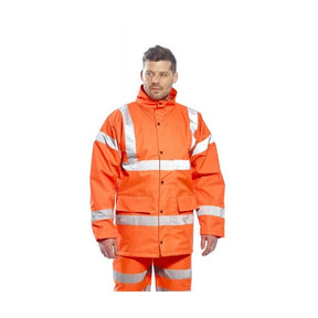 High Visibility Rail Track Jacket Orange - Indigo Supplies Ltd