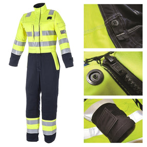 ProGARM 6446 Ladies Coverall Regular Leg Navy/Yellow - Indigo Supplies Ltd