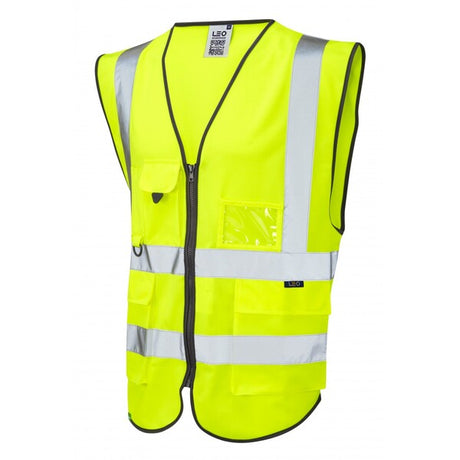 W11-Y Lynton High Visibility Waistcoat Yellow - Indigo Supplies Ltd