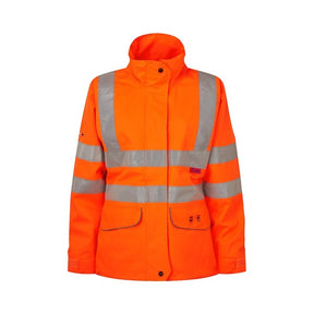 Bodyguard High Visibility Ladies Jacket Orange - Indigo Supplies Ltd