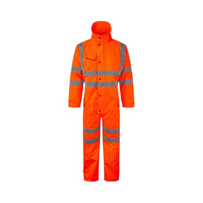 Bodyguard High Visibility Thermal Coverall Orange - Indigo Supplies Ltd