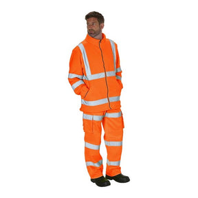 KeepSAFE High Visibility Zip Thru Microfleece Jacket Orange - Indigo Supplies Ltd
