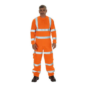 KeepSAFE High Visibility Long Sleeve T Shirt Orange - Indigo Supplies Ltd