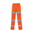 KeepSAFE High Visibility Three Band Work Trousers Tall Leg Orange - Indigo Supplies Ltd