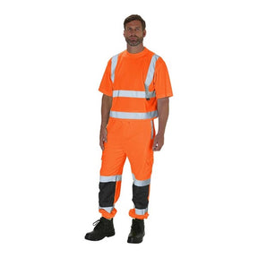 KeepSAFE High Visibility Two Tone Jogger Orange Navy - Indigo Supplies Ltd