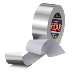 Tesa 60672 75 micron Fire Retardant Aluminium Foil Tape with Liner - Indigo Supplies Ltd