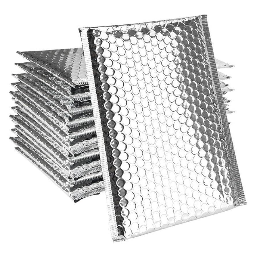 Silver Metallic Bubble Postal Bags - Indigo Supplies Ltd