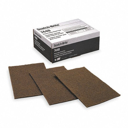 3M Scotch Brite 7440 Abrasive Sheets - Medium - Pack of 10 - Indigo Supplies Ltd