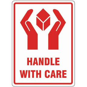 Handle With Care Labels (108x79mm) - Indigo Supplies Ltd
