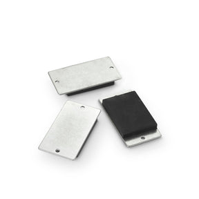Magnetic Ferrite Pad 2/5 with 4mm Diameter Mounted Holes - Indigo Supplies Ltd