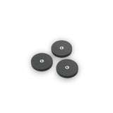 Rubber-Coated Magnet Black, 66mm O/D x 8.1mm with Open Ended M6 Bush, Flush