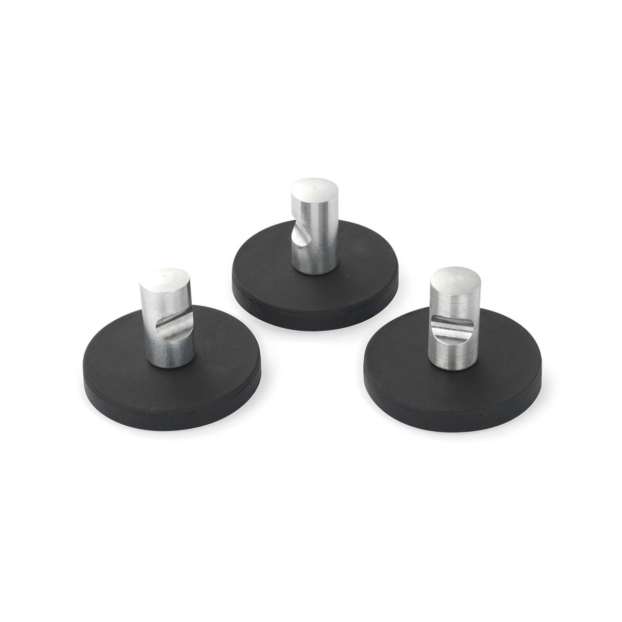 Rubber-Coated Magnet Black, 43mm O/D with Slotted Handle