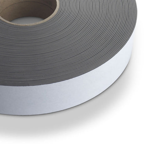 Magnetic Tape with Foam Adhesive, 50mm x 1.5mm x 30m Mating, UV Coated and 3" Core - Indigo Supplies Ltd