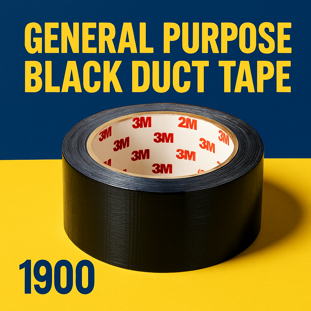 3M 1900 General Purpose Black Duct Tape (24 rolls) uk