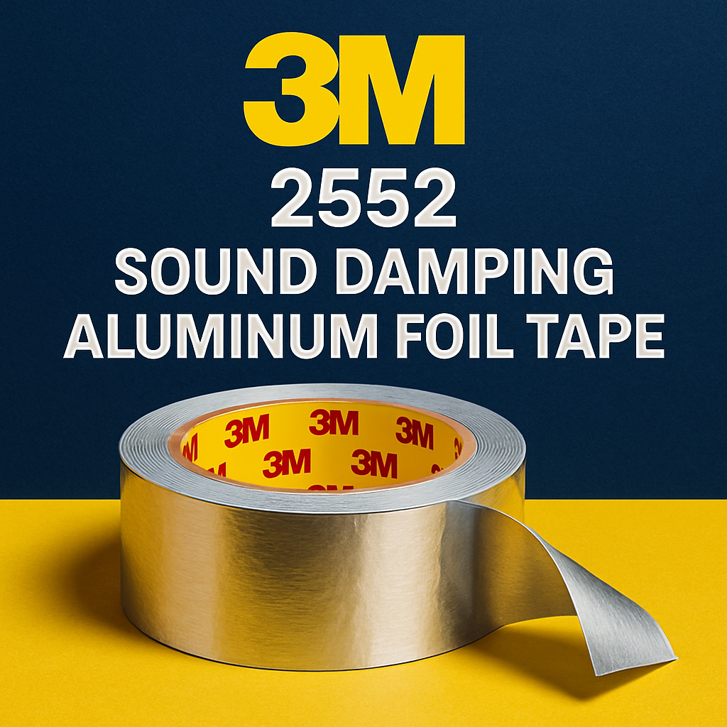 3M 2552 Sound Damping Aliminium Foil Tape 50mm x 33m uk