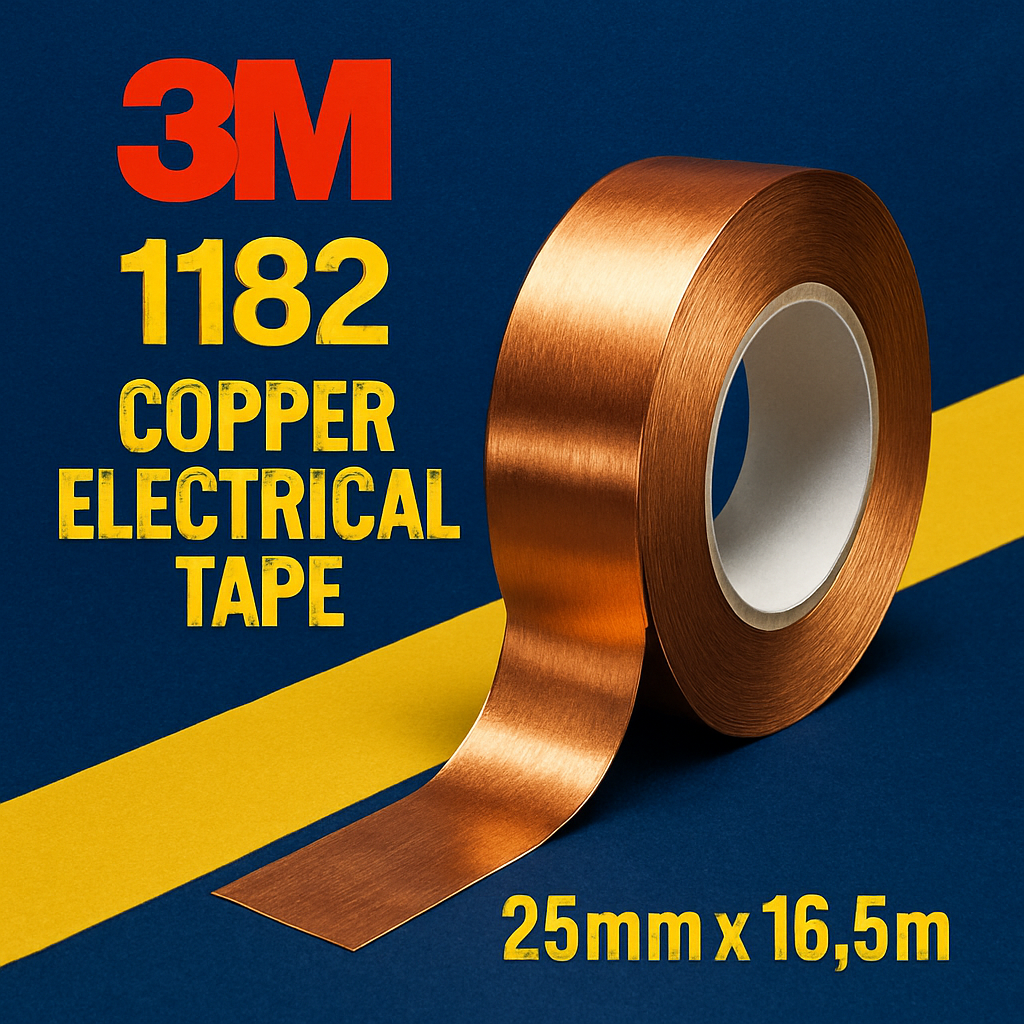 3M 1182 Copper Electrical Tape 25mm x 16.5m uk