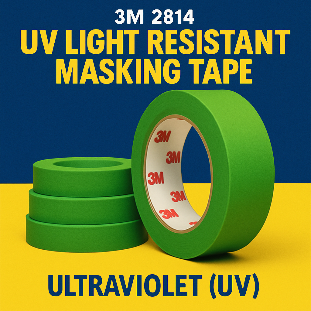3M 2814 Ultraviolet (UV) Light Resistant Masking Tape - Indigo Supplies Ltd