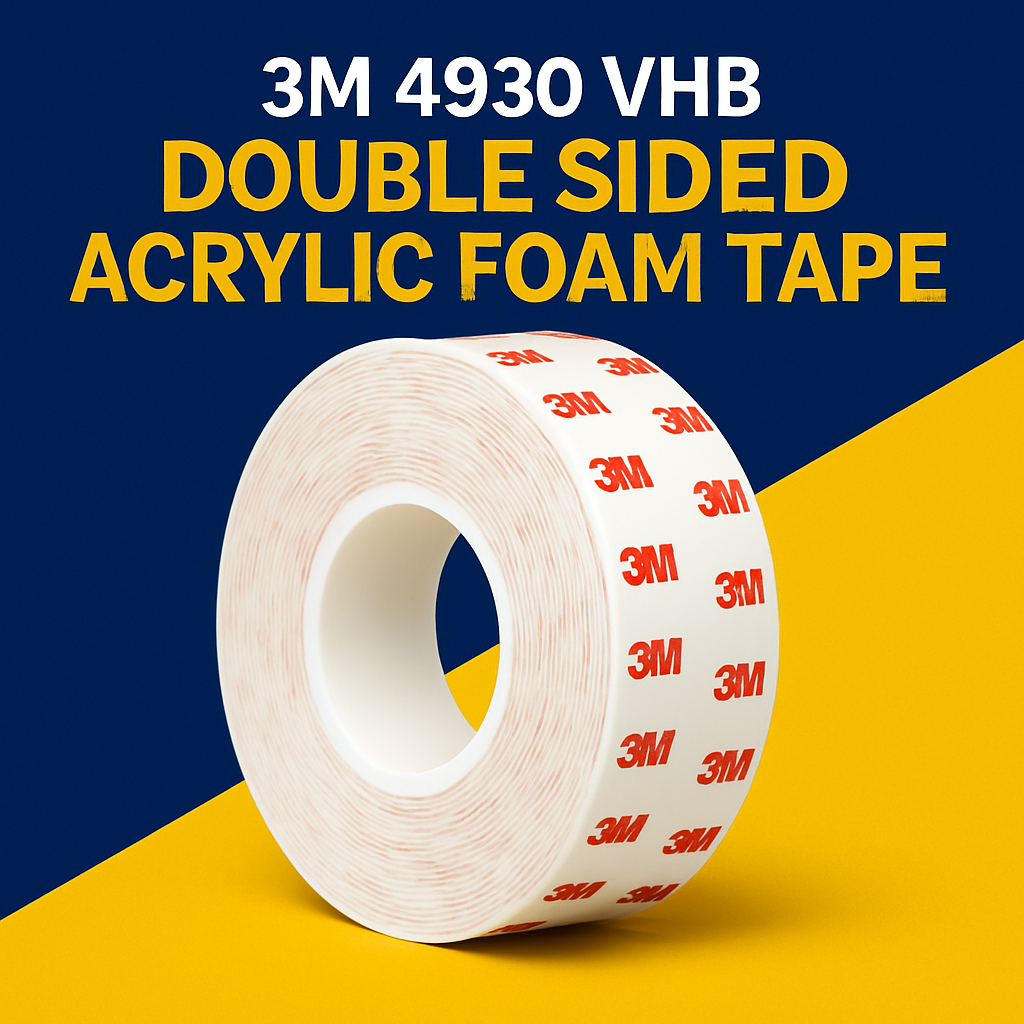 3M 4930 VHB Double Sided Acrylic Foam Tape (many widths) - Indigo Supplies Ltd