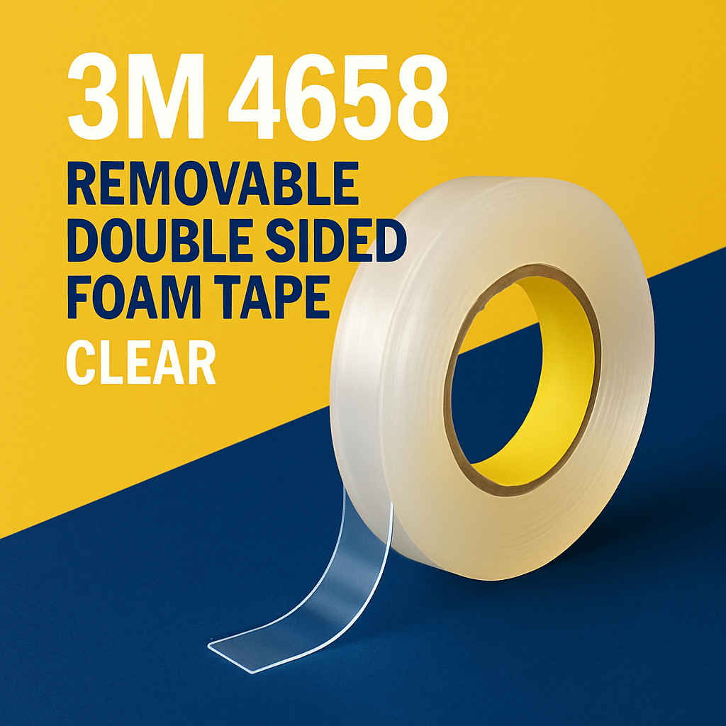 3M 4658 Removable Double Sided Foam Tape Clear uk