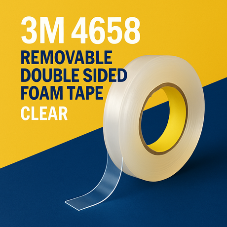 3M 4658 Removable Double Sided Foam Tape Clear uk