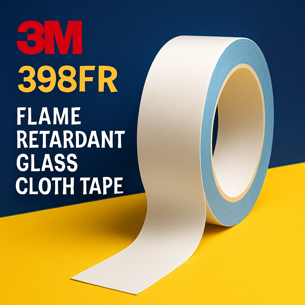 3M 398FR Flame Retardant Glass Cloth Tape – Indigo Supplies Ltd
