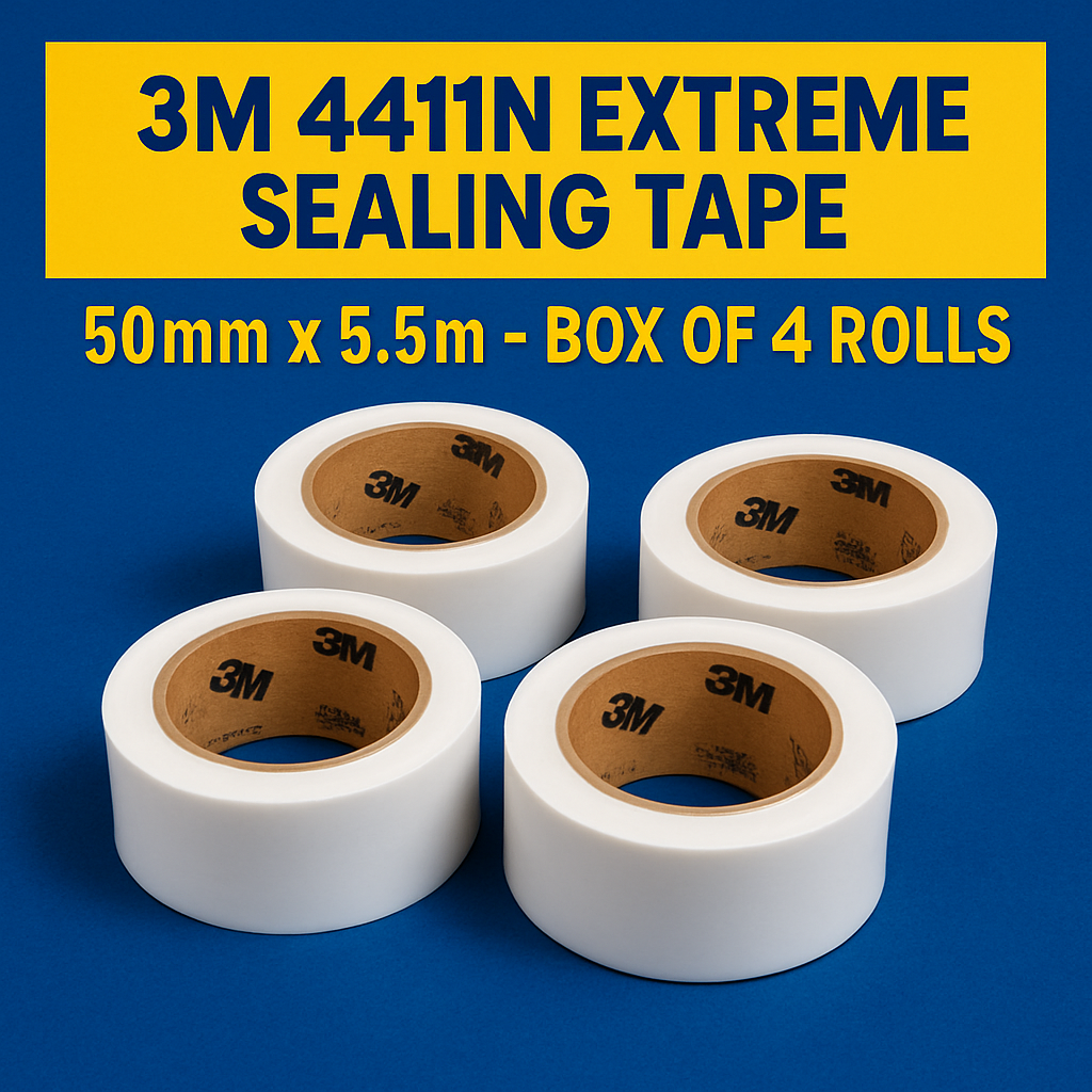 3M 4411N Extreme Sealing Tape 50mm x 5.5m - Box of 4 Rolls - Indigo Supplies Ltd