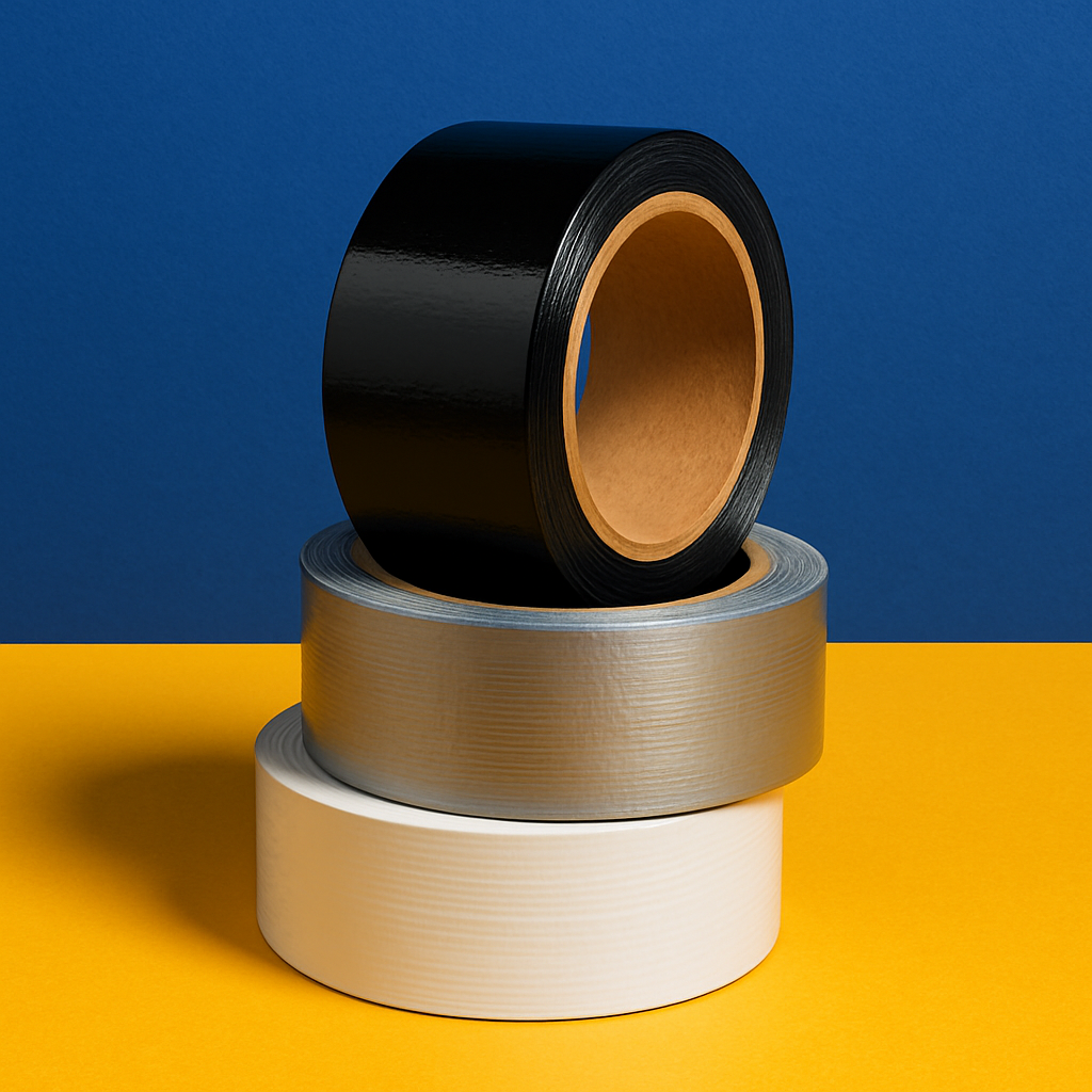 black silver white duck duct gaffer cloth adhesive tape uk