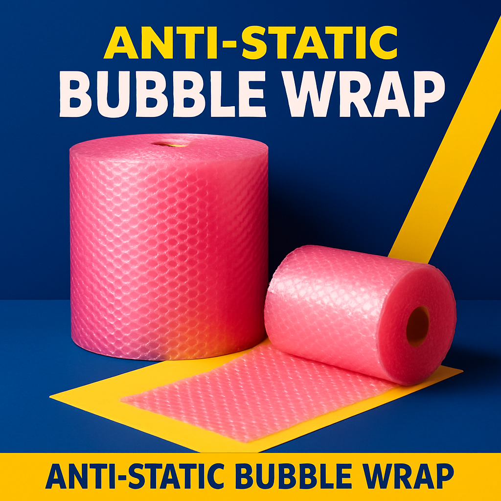 anti-static bubble wrap rolls uk pink