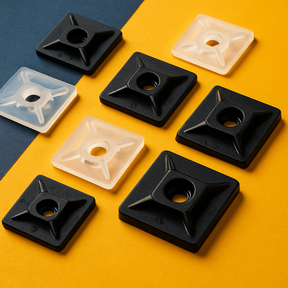 cable tie bases black and clear uk