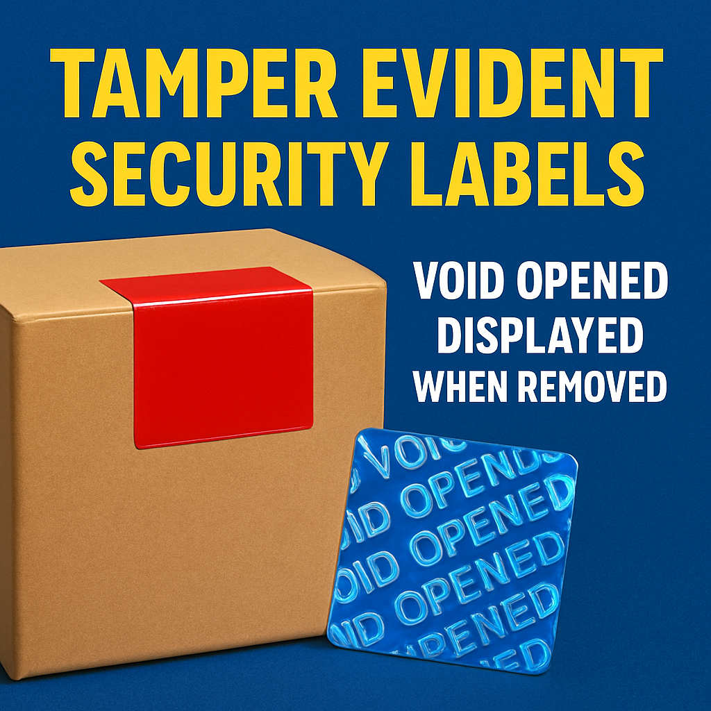 tamper evident security labels square uk