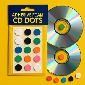 cd dvd adhesive foam ots circles discs uk
