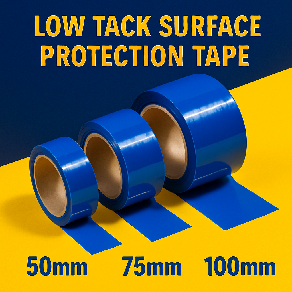 low tack adhesive protection tape blue uk