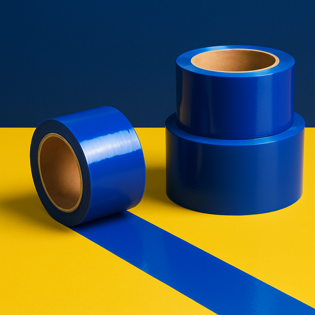 low tack adhesive protection tape blue uk