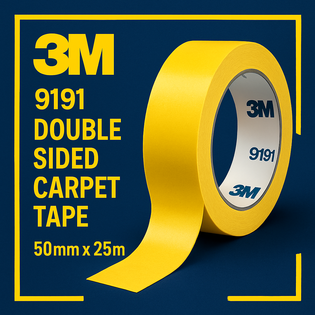 3M™ 9191 Double Sided Carpet Tape 50mm x 25m uk