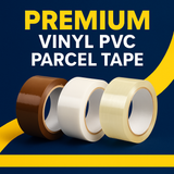 pvc vinyl white brown clear parcel packaging adhesive tape uk