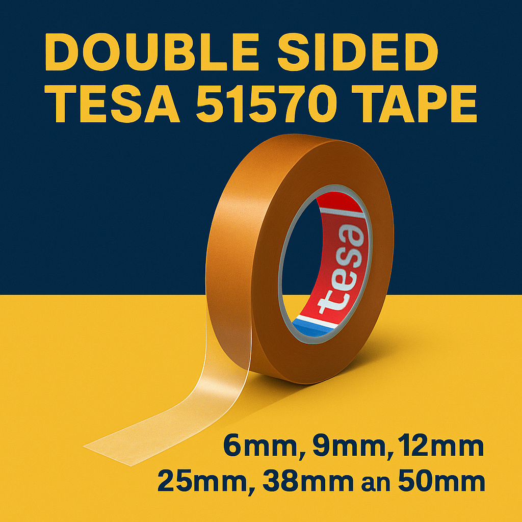 Tesa 51570 Non Woven Double Sided Adhesive Tape - Indigo Supplies Ltd