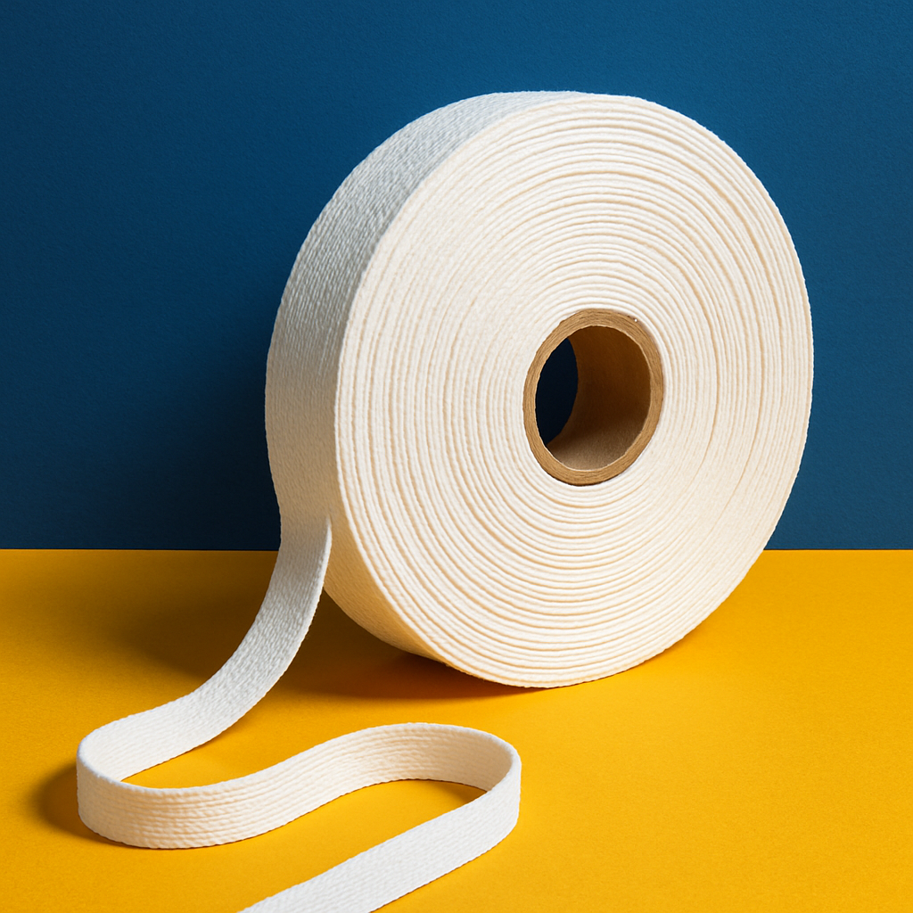 Cotton Tie Tape Pure White Bleached
