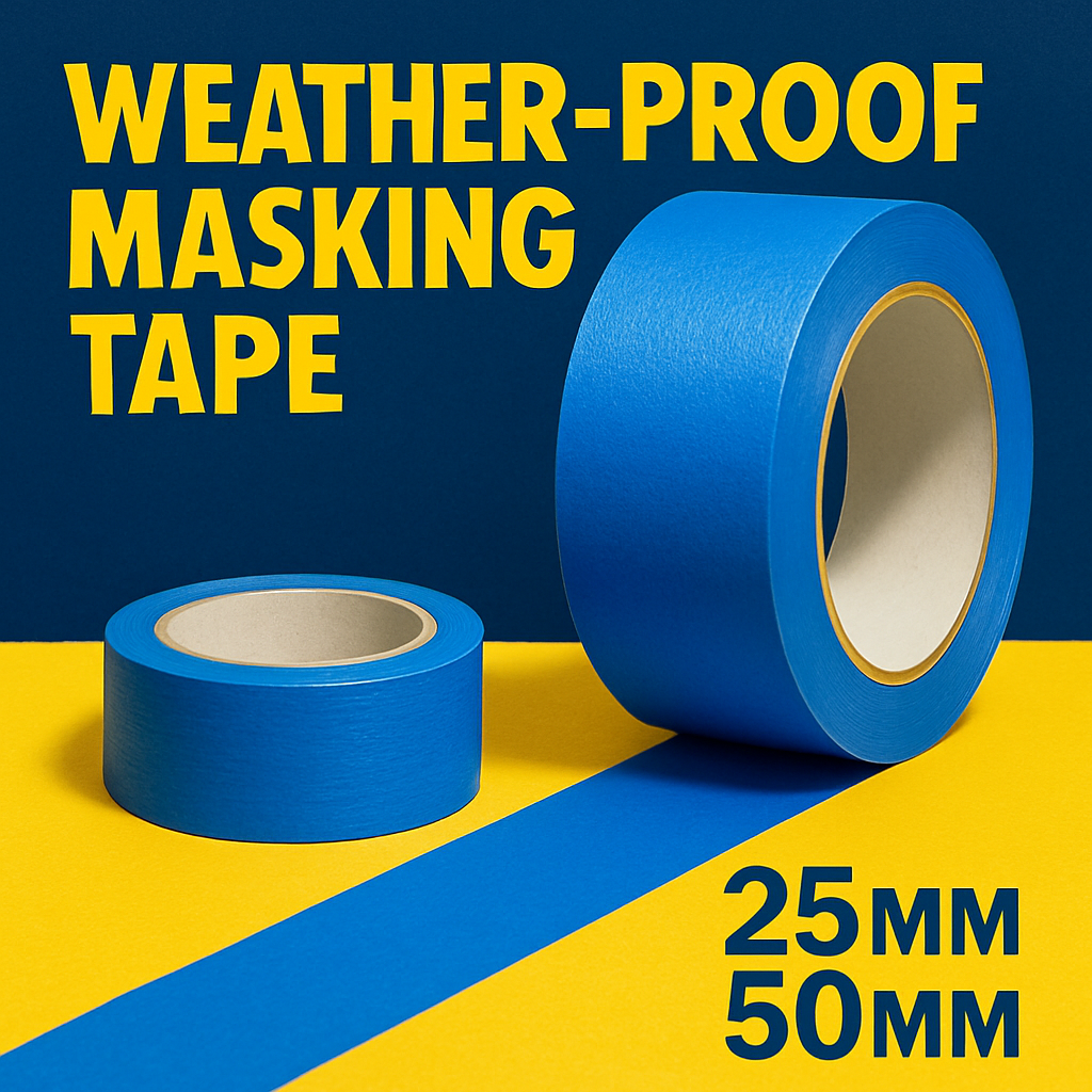 blue weather proof resistant masking tape uk