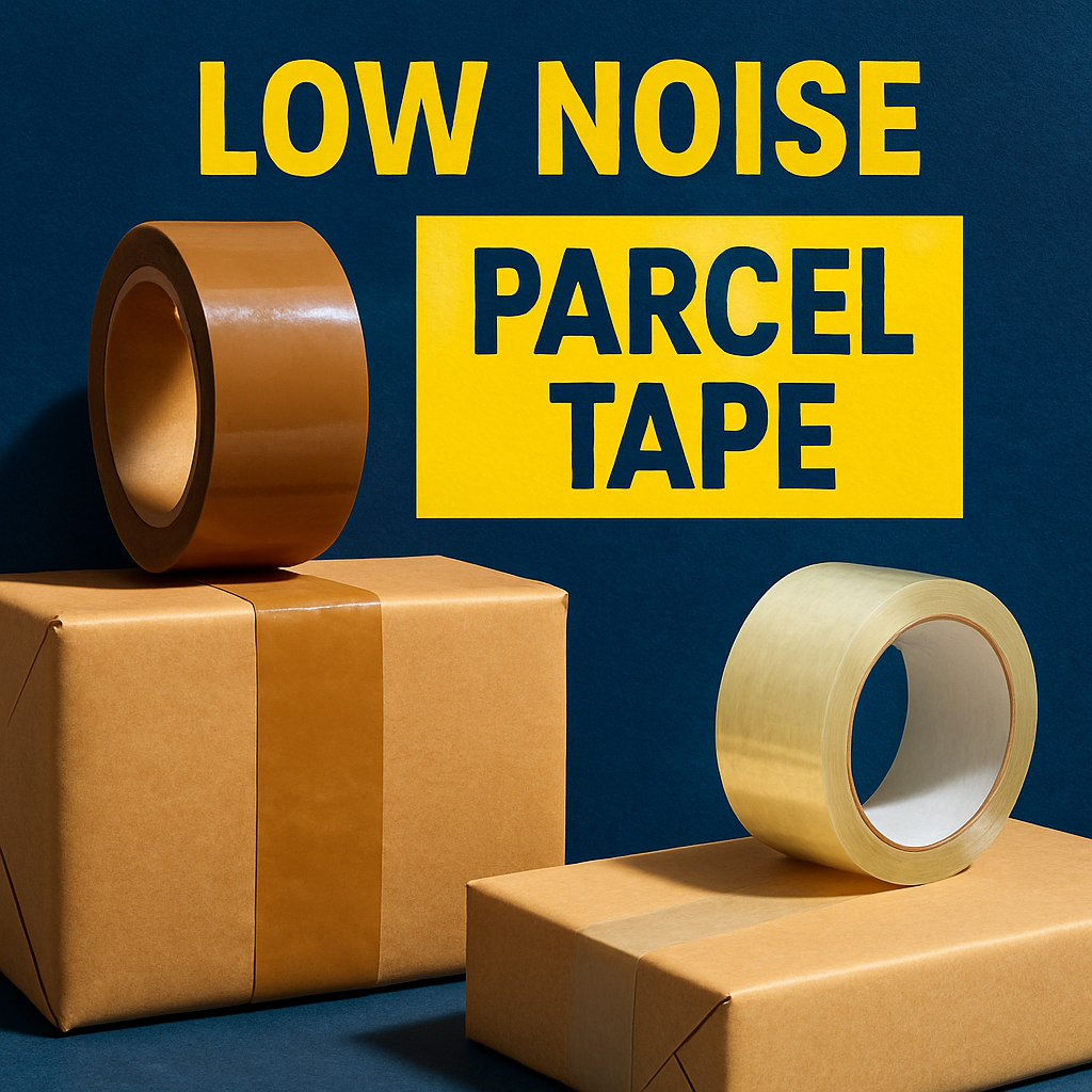 low noise polyropylene parcel packaging tape clear brown uk