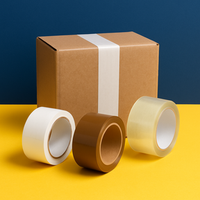 pvc vinyl white brown clear parcel packaging adhesive tape uk