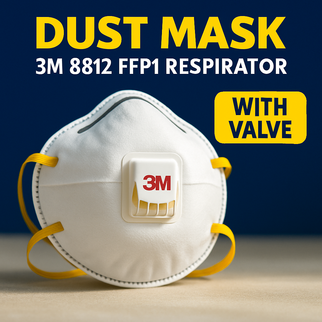 Dust Mask 3M 8812 FFP1 Respirator with VALVE (X5) uk