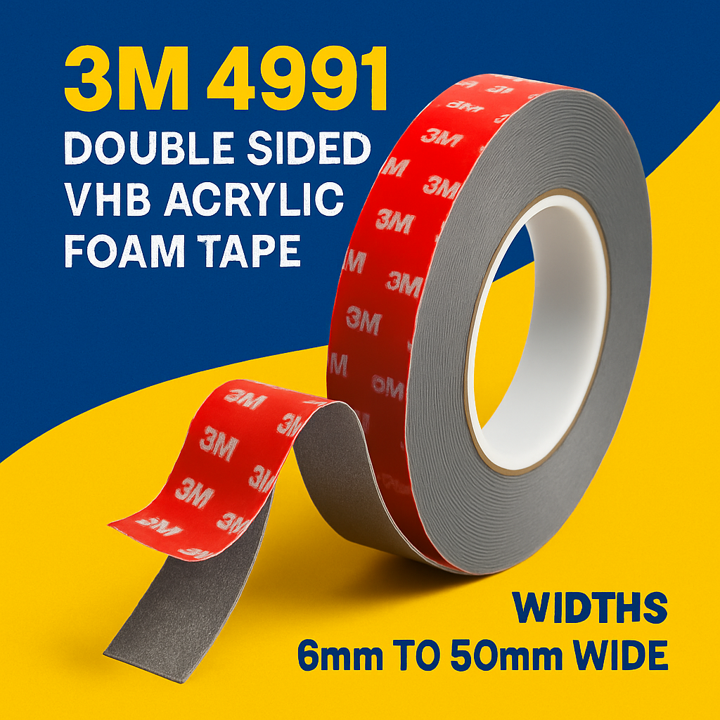 3M 4991 VHB Dopuble Sided Acrylic Foam Tape uk